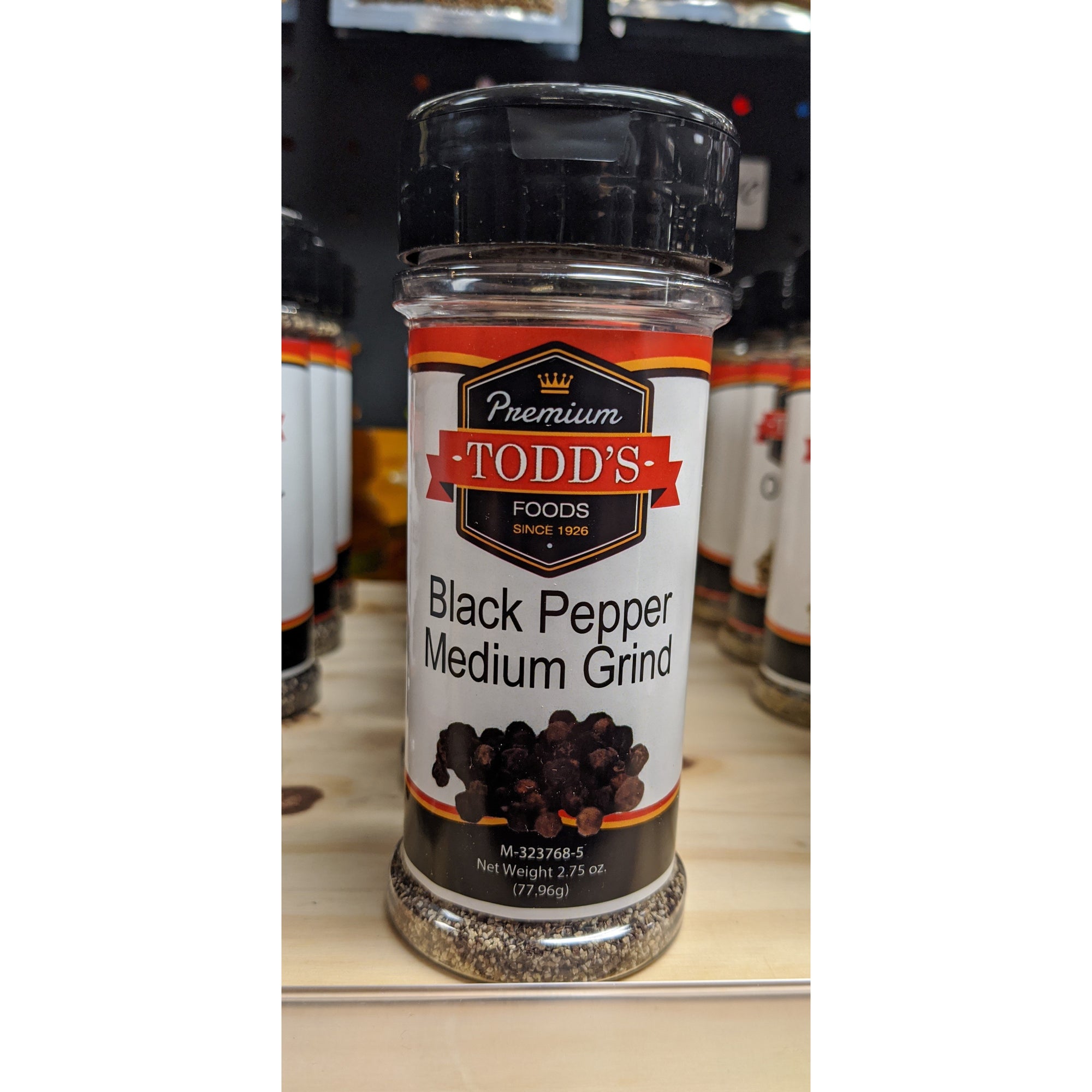 Todd's Premium Foods Spice Jars