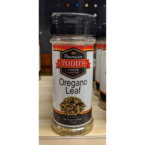 Todd's Premium Foods Spice Jars