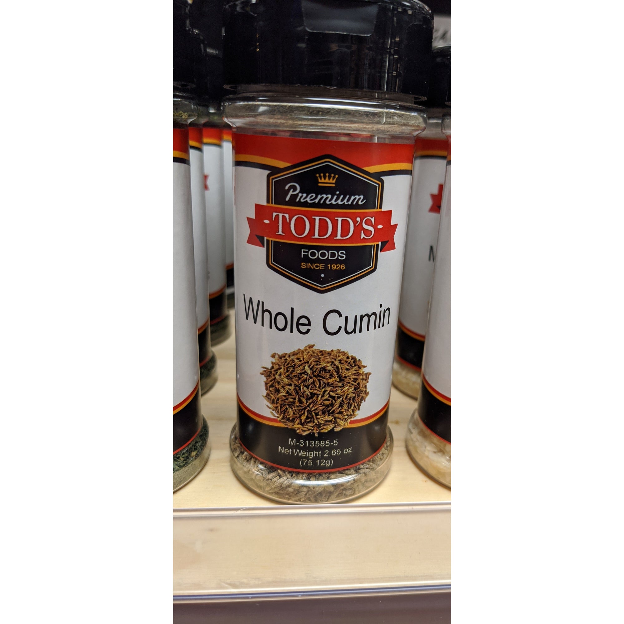 Todd's Premium Foods Spice Jars