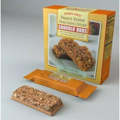 Peanut Butter Chewy Coated & Drizzled Granola Bars, 6 Ct