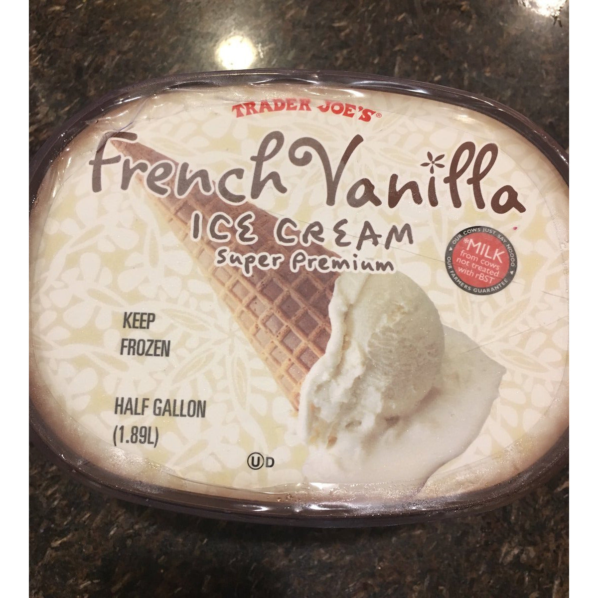 Vanilla Ice Cream, 1/2 Gal