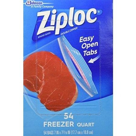Ziploc Easy Open Freezer Quart 54 Ct