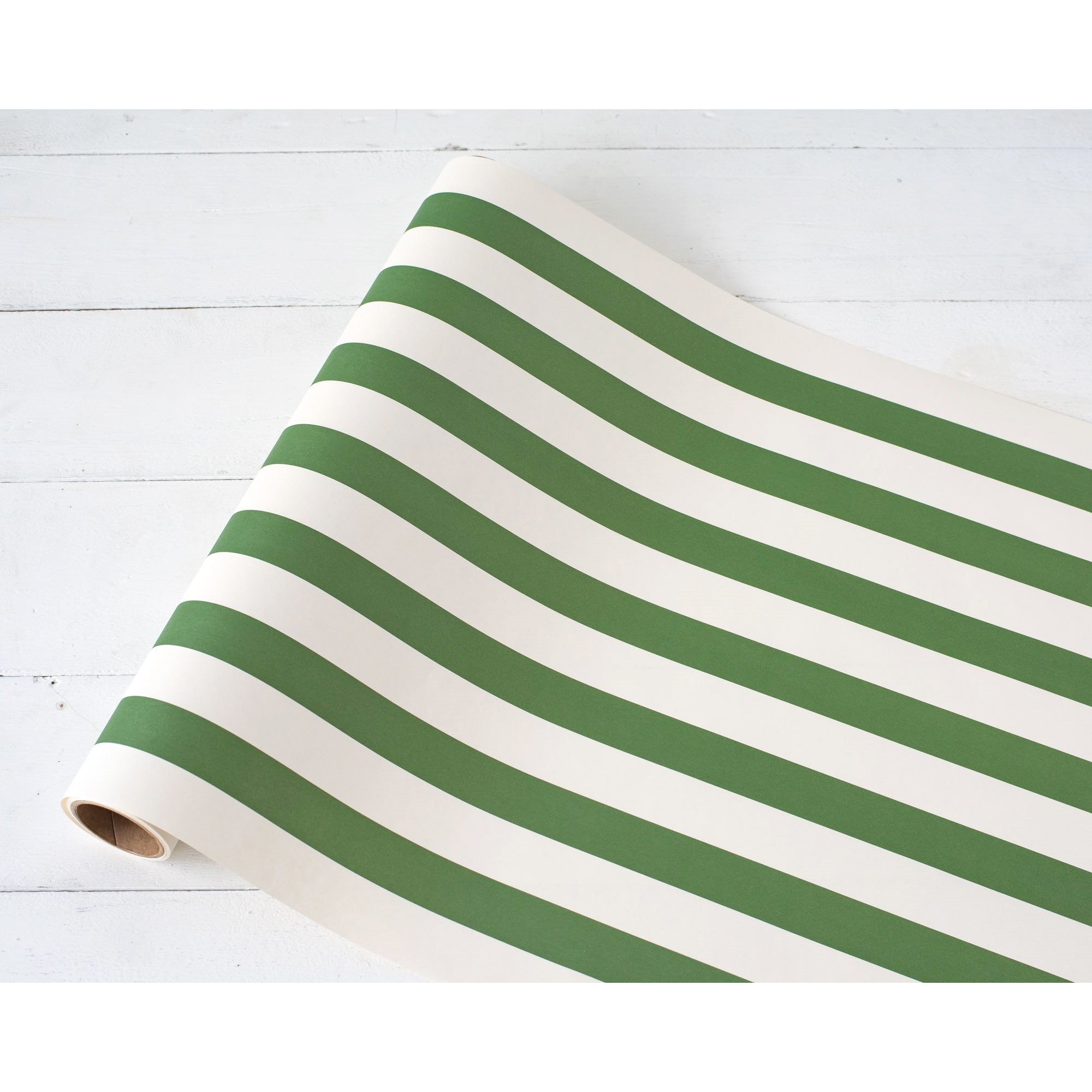 Table Runner Dark Green Classic Stripe