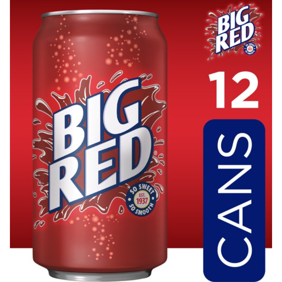 Big Red Soda Pop, 12 Fl Oz, 12 Pack Cans