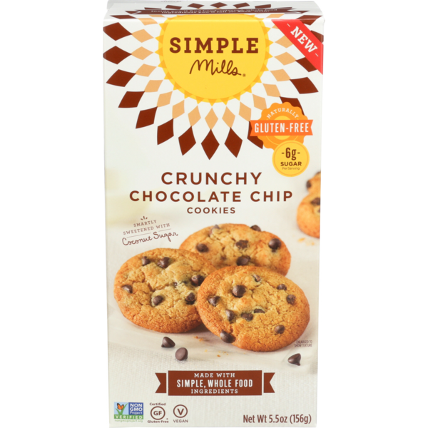 Simple Mills Crunchy Chocolate Chip Cookies, 5.5 Oz
