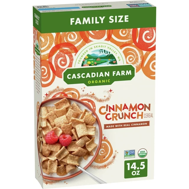 Cascadian Farms Cinnamon Crunch Cereal, 14.5 Oz