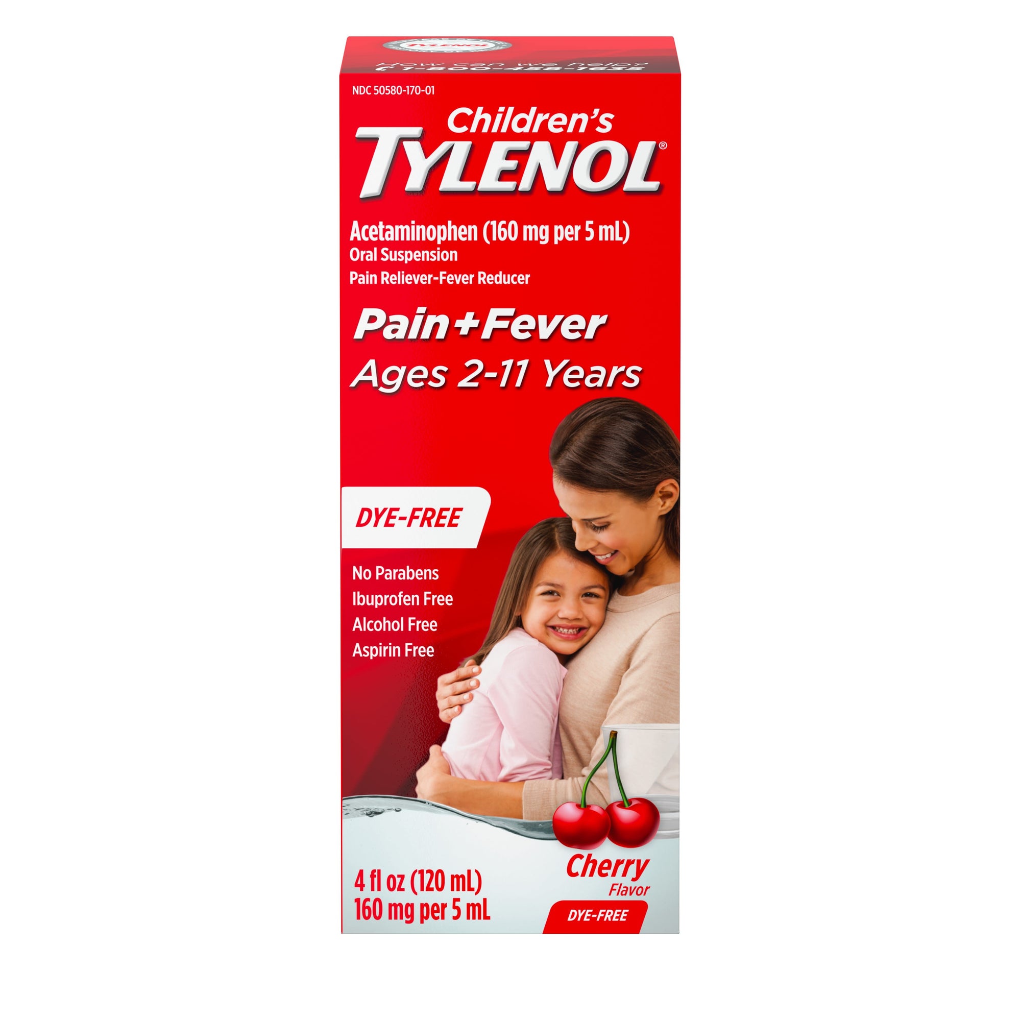 Children's Tylenol Dye-Free Cherry, 4 Oz