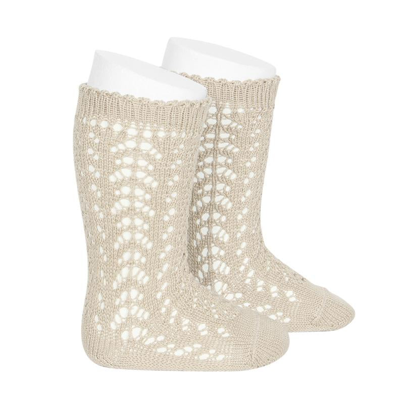 Condor Crochet Socks - Linen