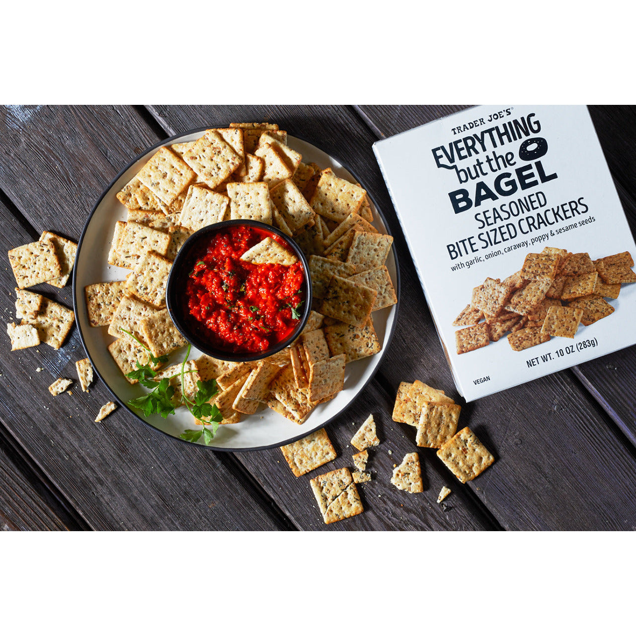 Everything But The Bagel Seasoned Bite Sized Crackers, 10 Oz