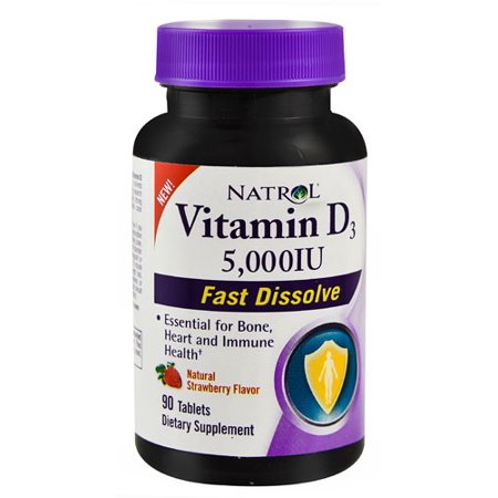 Natrol Vitamin D3 Tablets, 5,000 iu, 90 Ct