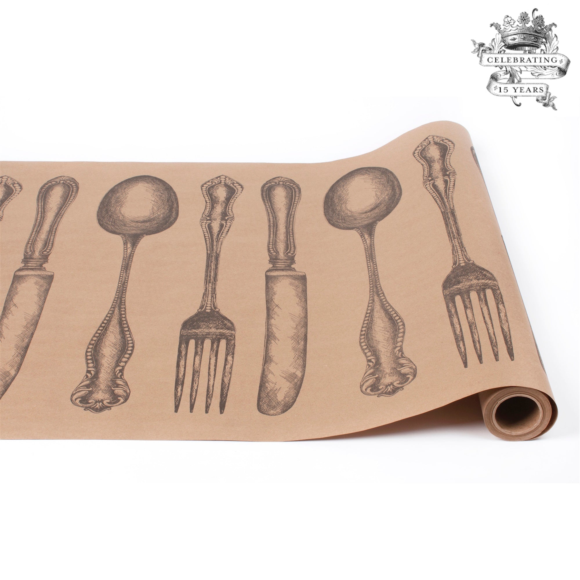 Table Runner Cutlery on Kraft 30" x 25'