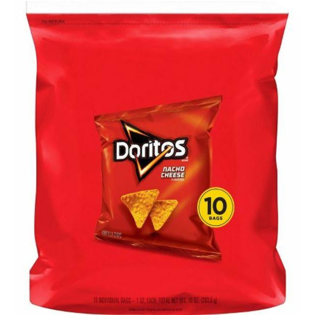 Doritos Nacho Cheese Snack Pack, 10 Ct