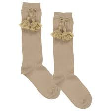 Carlomagno Camel Tassel Socks