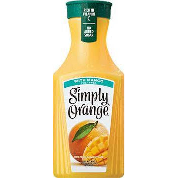 Simply Orange with Mango Fruit Juice Drink, 52 Oz