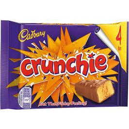 £☆£ Cadbury's Crunchie Bar, 4 Pk, 104.4g