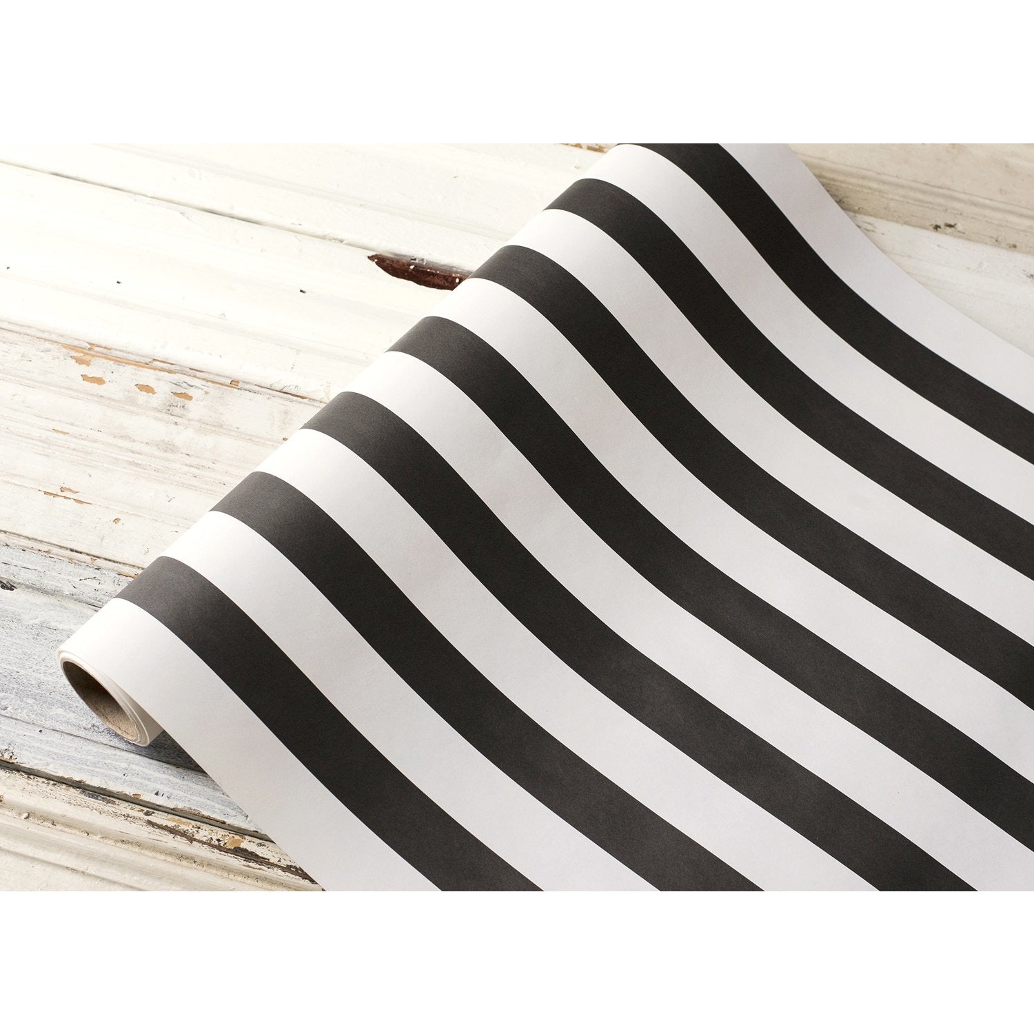 Table Runner Black Classic Stripe