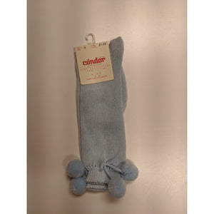 Pom Pom Socks - Light Blue / 3