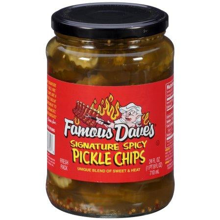 Famous Dave's Signature Spicy Pickle Chips, 24 Oz