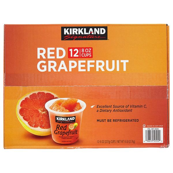 Kirkland Grapefruit Cups, 8 Oz, 12 Ct, 1 Case