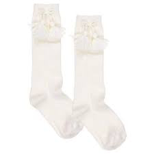 Carlomagno Cream Tassel Socks