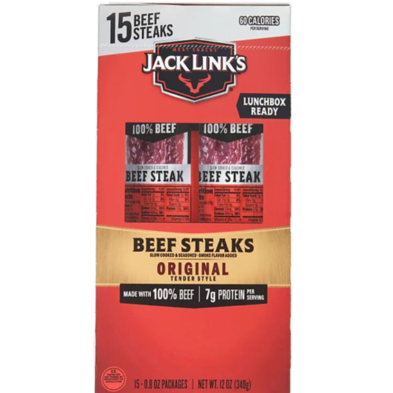 Jack Link’s Original Tender Style Beef Steak, 15 Ct.