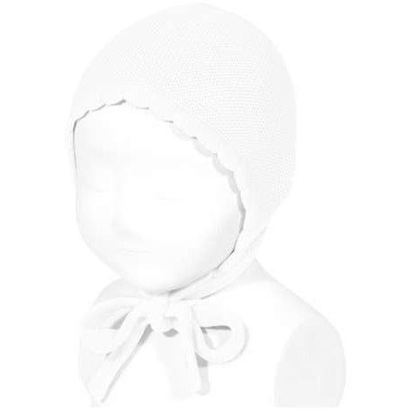 Condor White Knit Bonnet, 2yrs