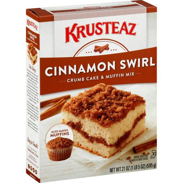 Krusteaz Cinnamon Swirl Crumb Cake And Muffin Mix, 21 Oz