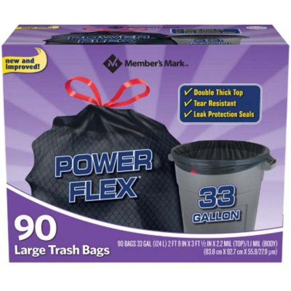 Member's Mark Black Power Flex Bags 90 Ct