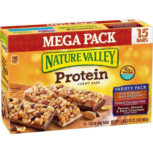 Nature Valley Protein Chewy Bars Variety Pack, 15 Ct