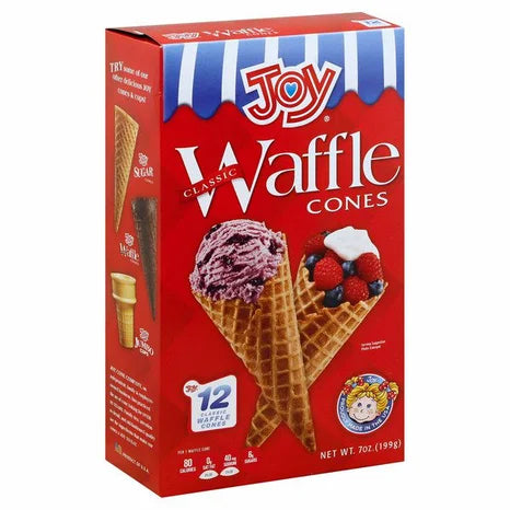 Joy Classic Waffle Cones, 12 Ct