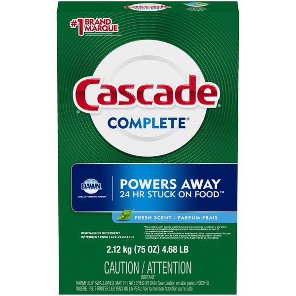 Cascade Complete Powder Dishwasher Detergent Fresh Scent, 75 Oz