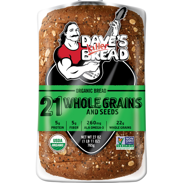 Dave's Killer Bread 21 Whole Grains and Seeds Organic Bread, 27 Oz
