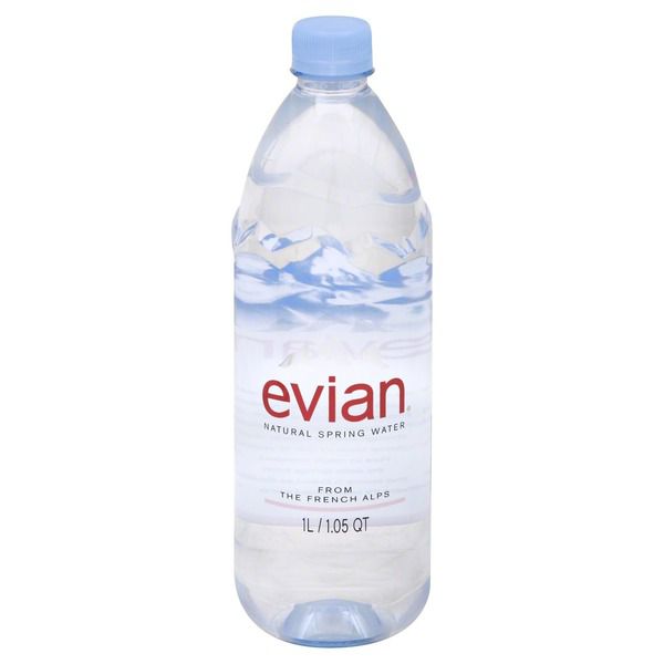 Evian Natural Spring Water 1 L, 12 Ct