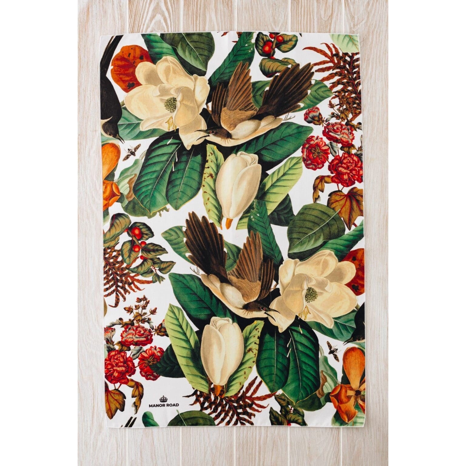 Manor Road Magnolia Blooms Microfiber Tea Towel