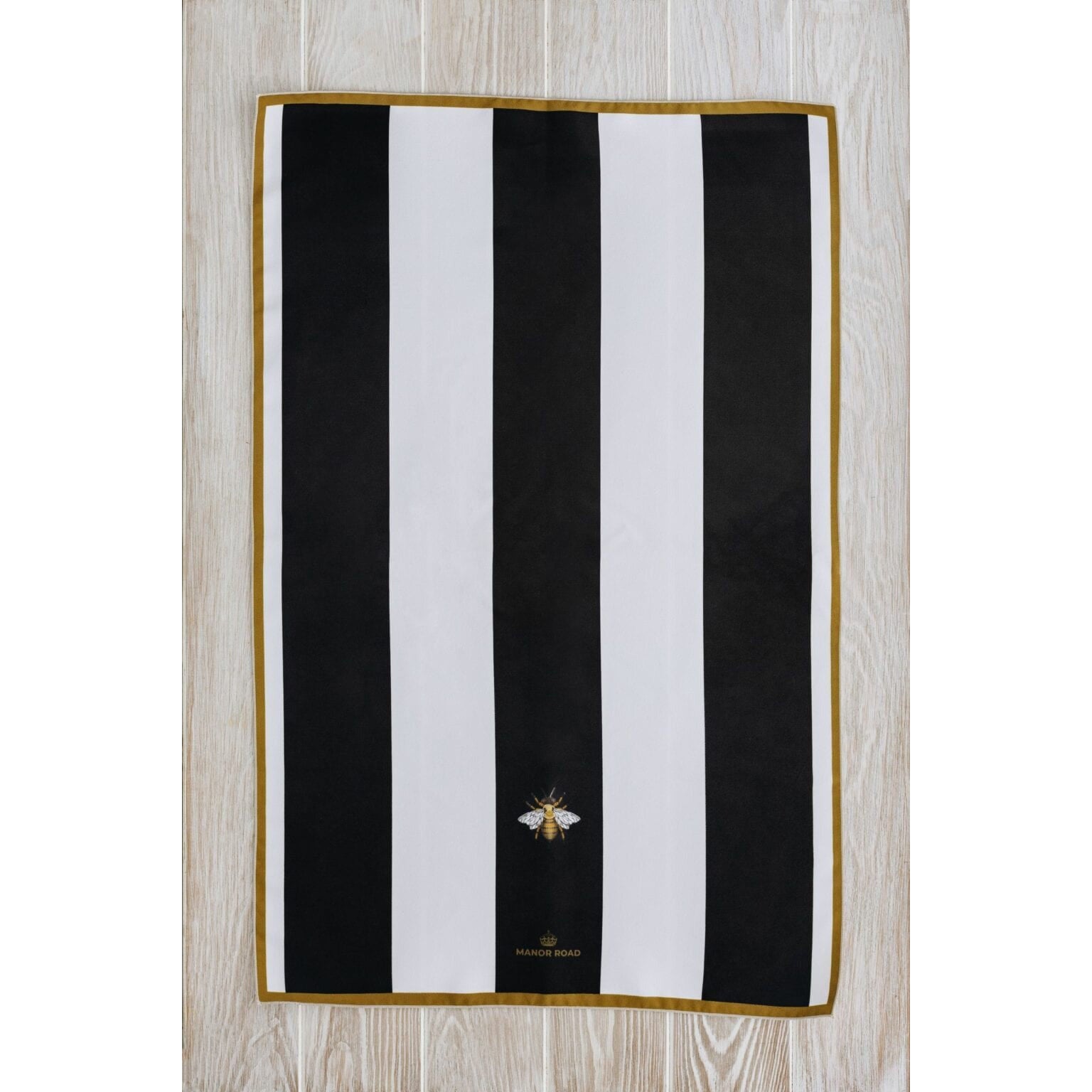 Manor Road Striped Bee Microfiber Tea Towel