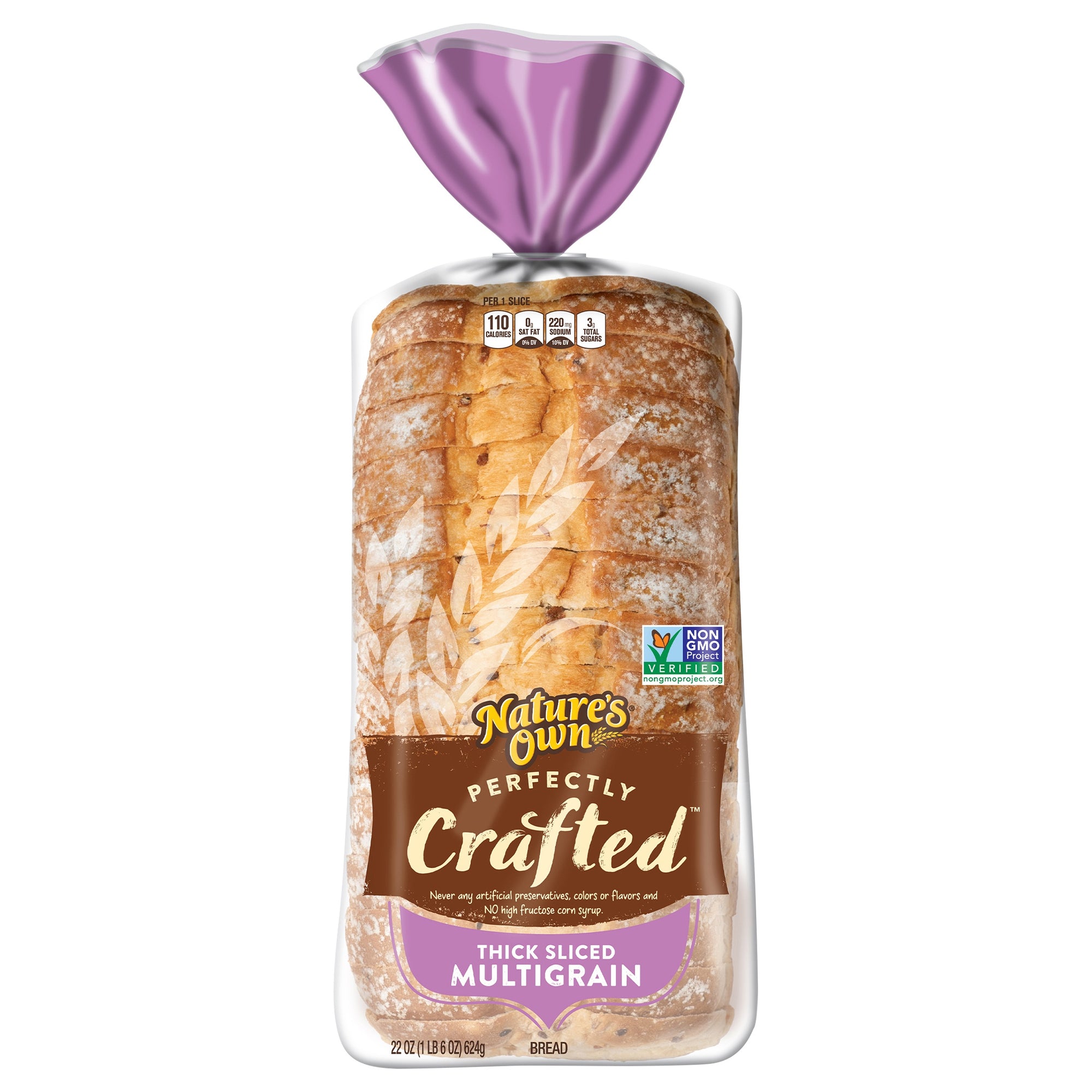 Natures Own Perfectly Crafted Multi Grain Bread, 20 Oz