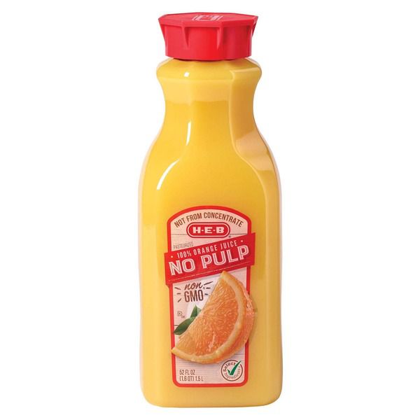 H‑E‑B Select Ingredients No Pulp Orange Juice, 52 Fl Oz