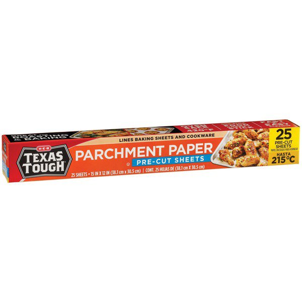 Texas Tough Pre-Cut Parchment Paper Sheets, 25 Ct