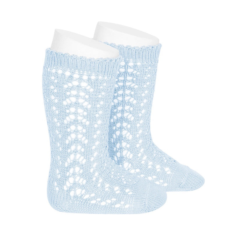 Condor Crochet Socks - Sky Blue