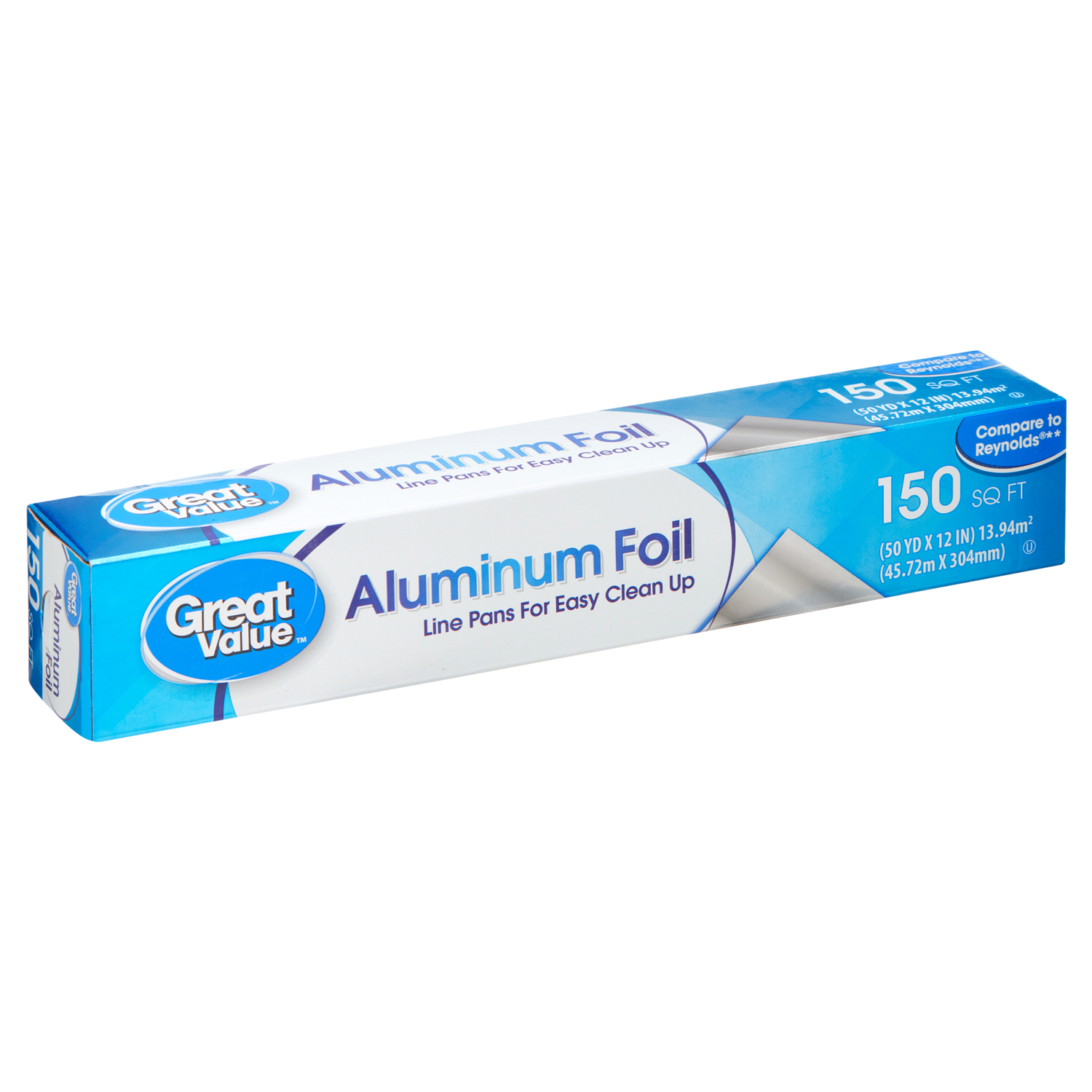Great Value Heavy Duty Aluminum Foil, 12 In,  150 Sq Ft
