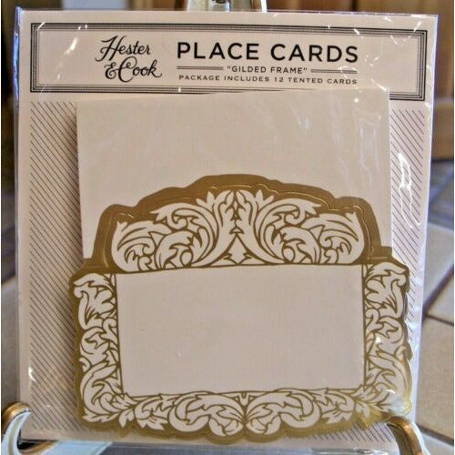 Place Cards Die-Cut Gilded Gold Frame