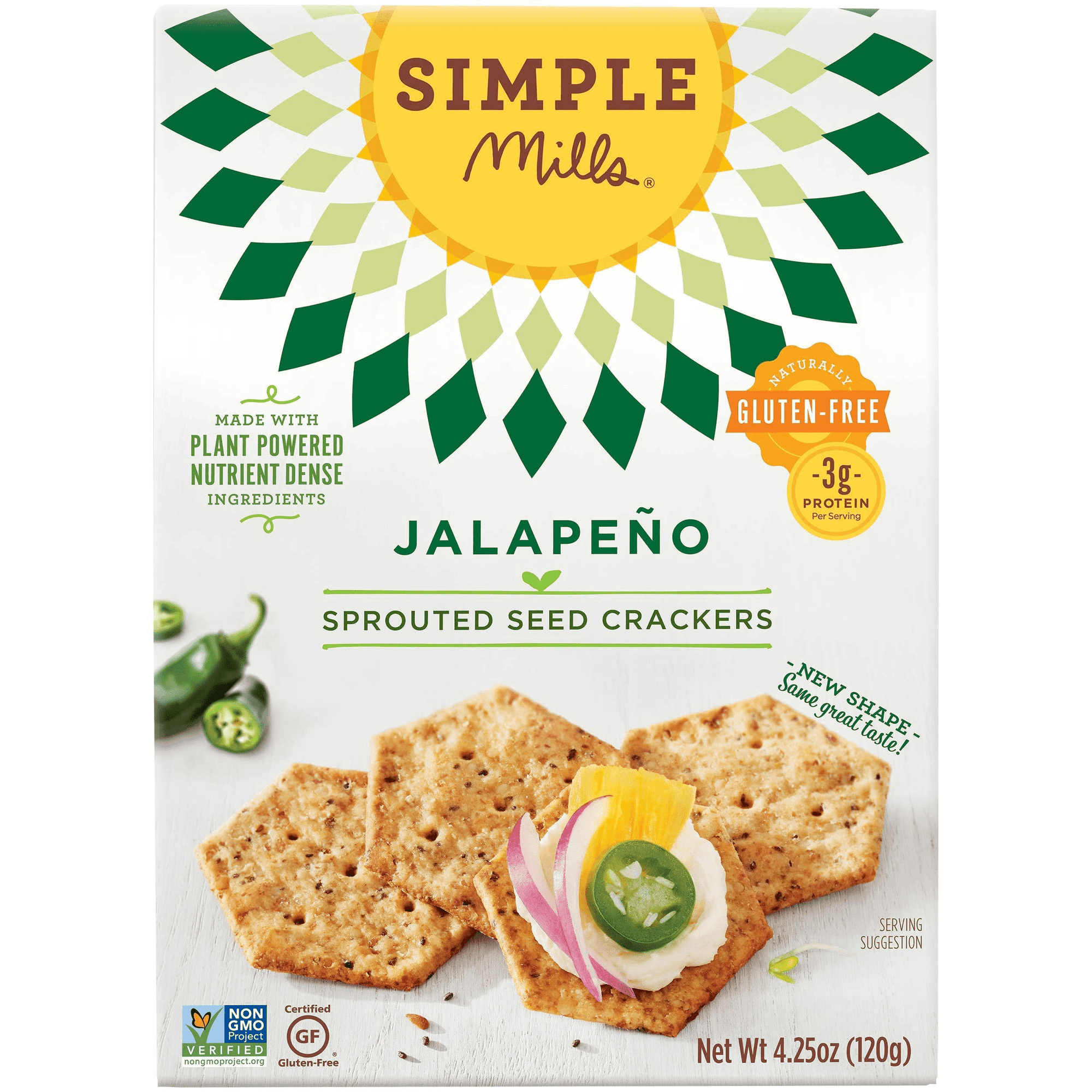 Simple Mills Sprouted Seed Crackers, 4.25 Oz