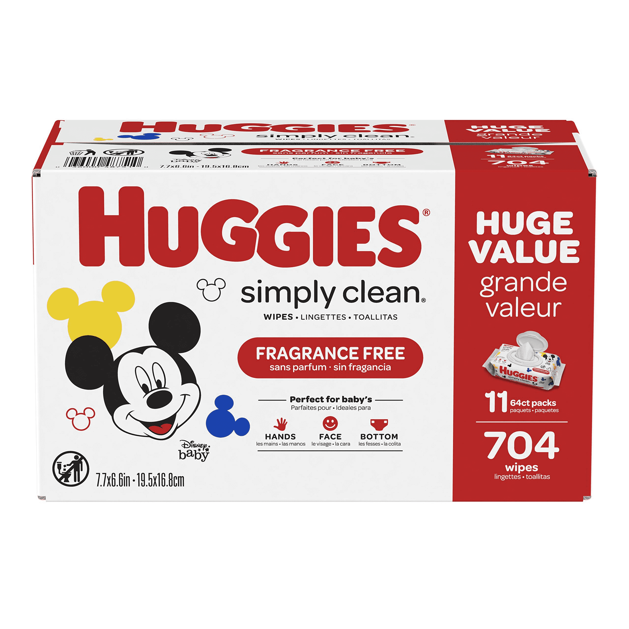 Huggies, Simply Clean Pop Top Wipes, 11 Pks. of 64 Ct.