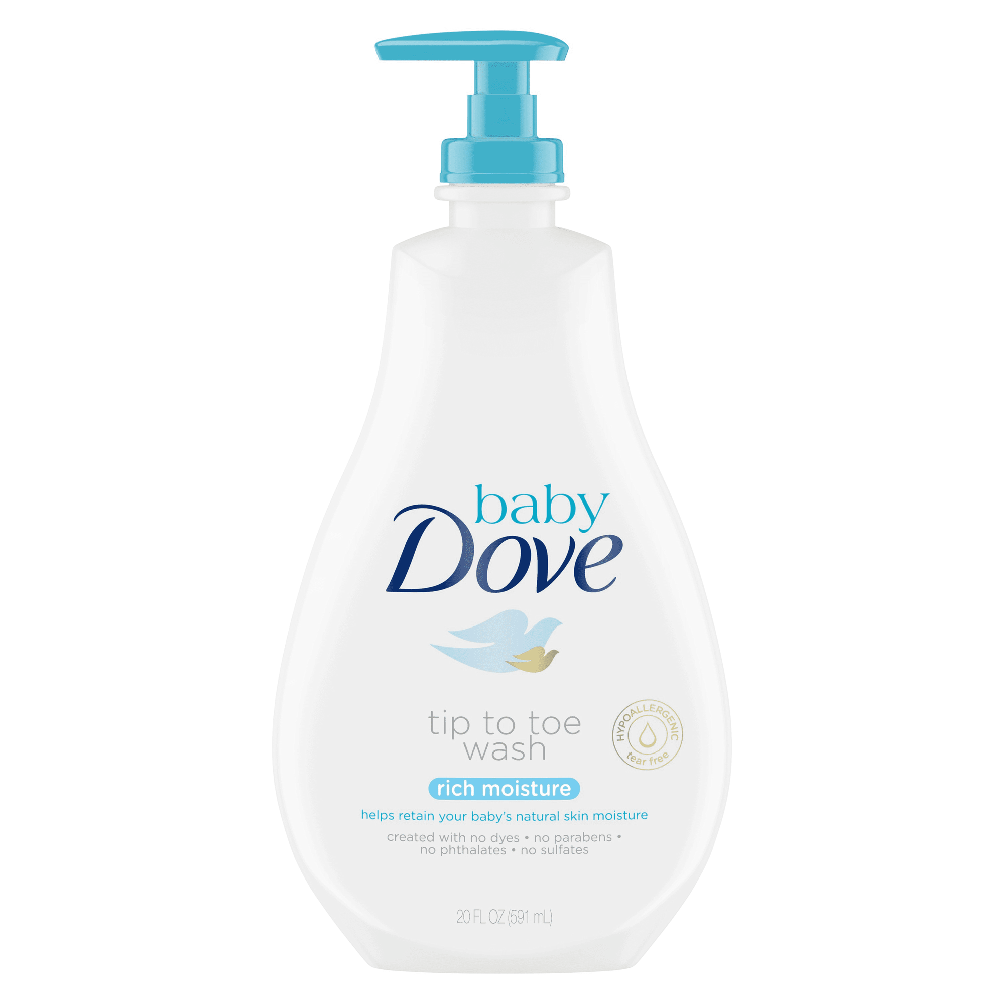 Baby Dove Sensitive Skin Care Hypoallergenic Wash Rich moisture, 20 Oz