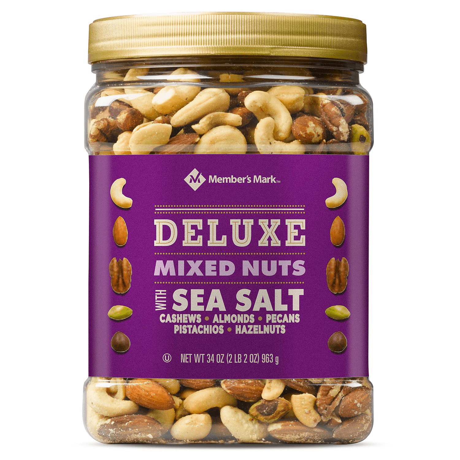 Member's Mark Deluxe Mixed Nuts With Sea Salt 34 Oz