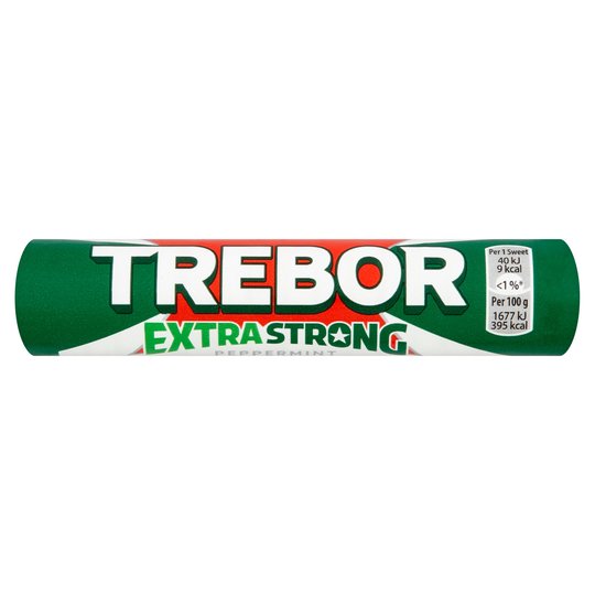 £☆£  Trebor Extra Strong Mints Rolls, 41.3g, 4 Pk