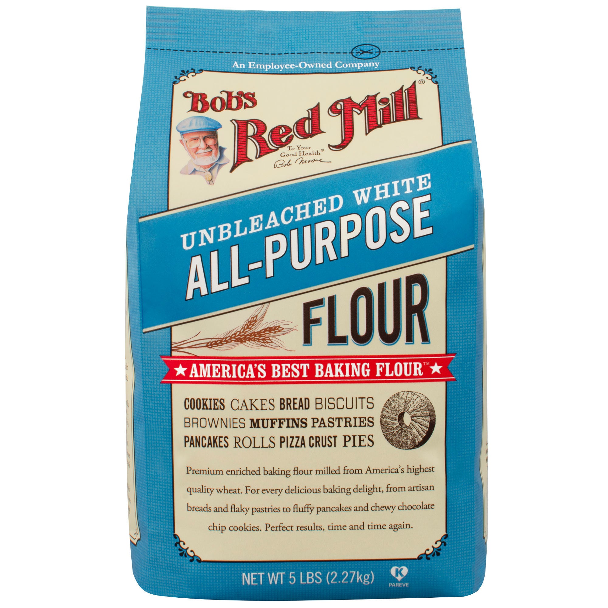 Bob's Red Mill White Unbleached All Purpose Flour, 5 Lb
